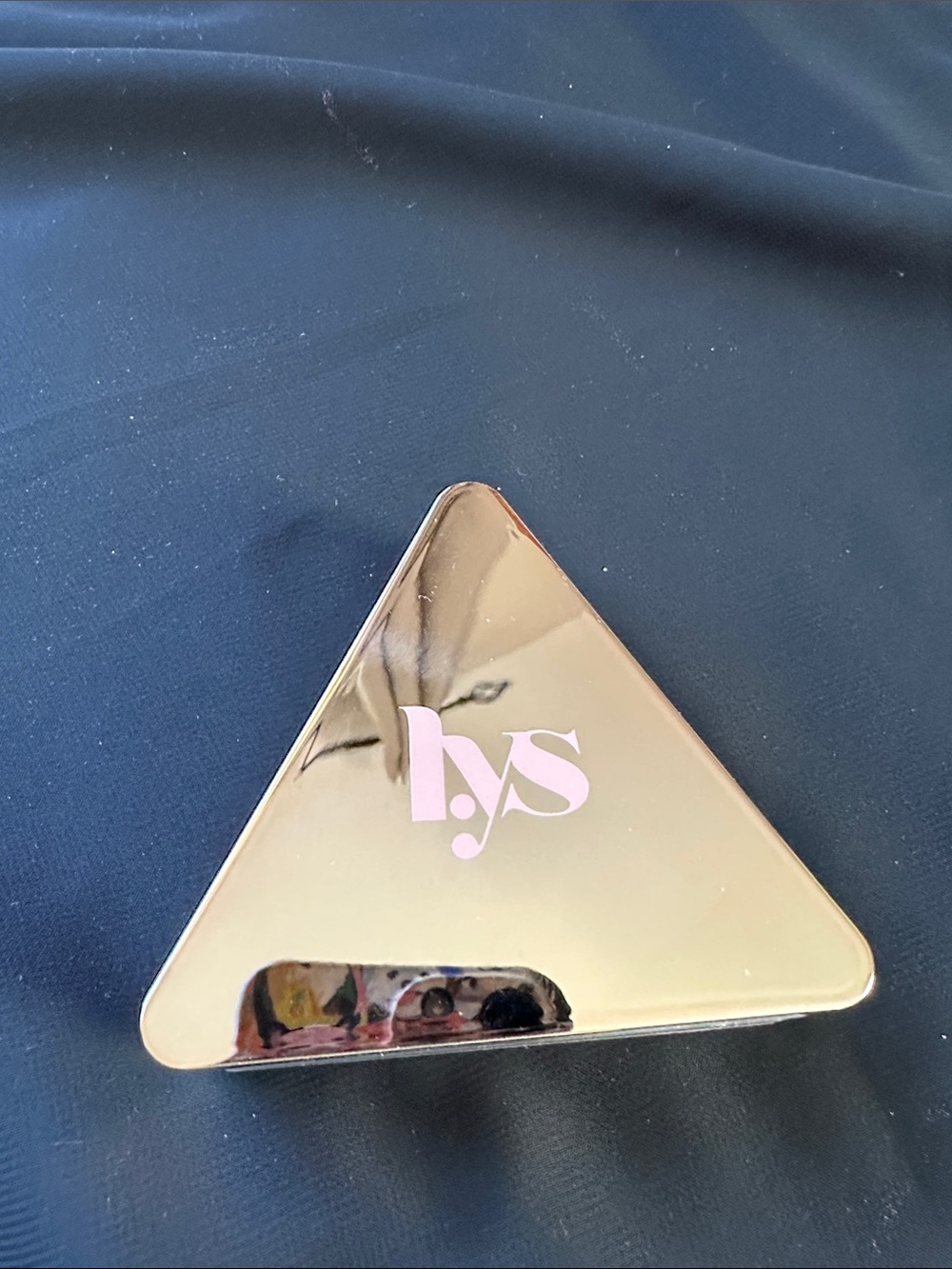 LYS Pink Gold Triangle Setting Powder Compact